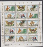 M1 TX1 5 - 1983 - Flora si fauna din rezervatii naturale din Europa - blocuri, Natura, Nestampilat