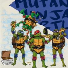 Set 16 servetele Teenage Mutant Ninja Turtle 33x33 cm foto