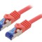 Patch cord S/FTP Cat 6a Cu LSZH roșu 0,5m