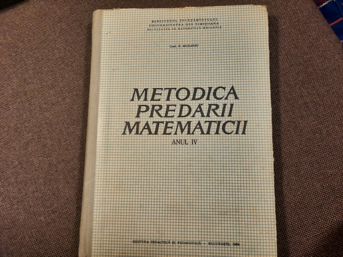 METODICA PREDARII MATEMATICII P MURARIU