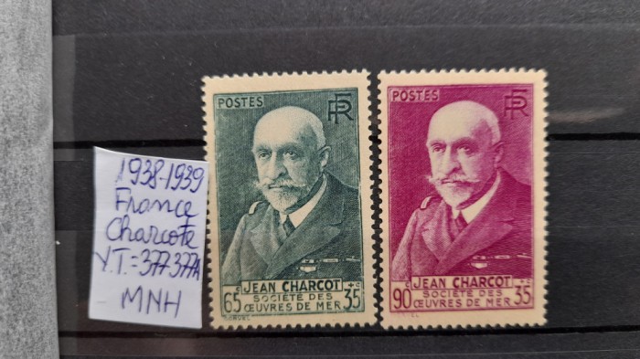 1938-1939-Franta-Charcot YT377-377A-MNH