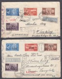 ROMANIA 1941 LP 146 I LP 146 III FRATIA DE ARME ROMANO-GERMANA SERII FARA SUPRATIPAR+SUPRATIPAR ODESA/PLIC RECOMANDAT CIRCULAT PRIN AVION 1941 CENZURA
