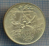 AX 1408 MONEDA -ITALIA-200 LIRE-ANUL1897-1997 LIGA NAVALA -STAREA CE SE VEDE