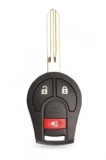 Carcasa cheie Topautochei&reg; pentru Nissan Juke March Qashqai Sunny Sylphy Tiida X-Trail, 3 butoane ( buton panica ), Fara Brand