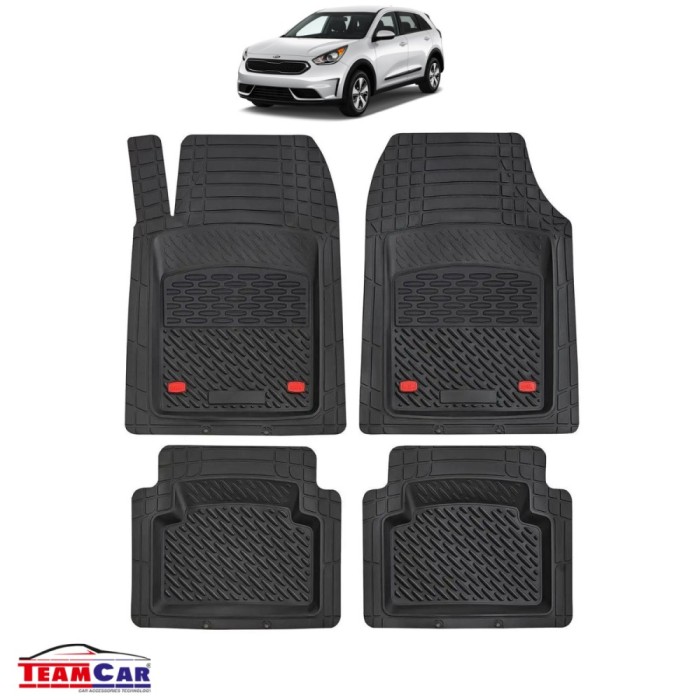 Covorase Auto TeamCar&reg; Tip Tavita Compatibile Kia Niro Generatia I (2016&ndash;2022) Negru Material Rezistent