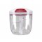Tocator manual cu snur Beper, 1000 ml, 13 x 13 x 14 cm, 5 lame inox, recipient plastic