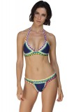 SW860-4 Costum de baie colorat, din neopren cu model crosetat