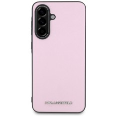 Husa originala Samsung Galaxy A56 5G Karl Lagerfeld Saffiano, roz, Metal Logo, KLHCSA56PSAFWMCP foto
