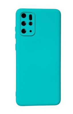 Husa silicon protectie camera cu microfibra Samsung S20 Plus ; S20+ Turcoaz foto
