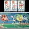 Somalia 1998, Mi #726-728 + Bl 56**, pasari, flamingo, MNH, cota 19 &euro;!