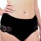 Chilot brazilian cu talie &icirc;naltă bumbac elastic C1215 - L - Negru
