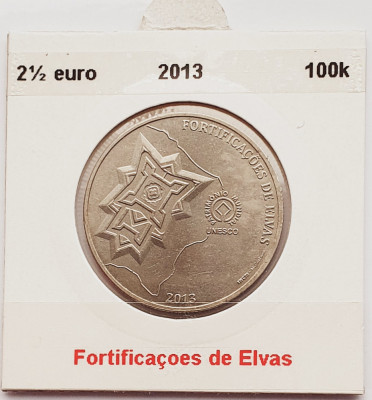 2164 Portugalia 2,5 Euro 2013 Fortifications of Elvas km 851 foto