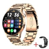 Ceas Smartwatch DAMAR, Ecran IPS LCD, Android/iOS, Bluetooth 5.1 HD, Curea metalica /Silicon neagra, Elegant/Sport, Memento apeluri primite, Notificar