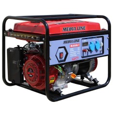 Generator de curent monofazat Media Line MLG6500 2, 6.5 kVA, AVR, benzina
