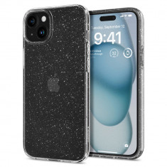 Huse pentru iPhone 15, Spigen Liquid Crystal Glitter, Crystal Quartz