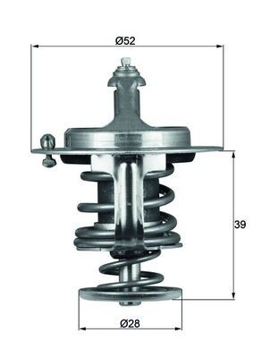 MAHLE TX 71 82D termostat,lichid racire foto