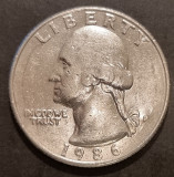 25 centi USA - SUA - 1986 P, America de Nord
