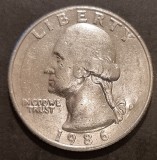 25 centi USA - SUA - 1986 P, America de Nord