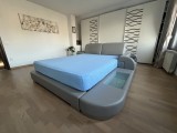 Protecție saltea frotir SleepProtect by Coneltex, dimensiuni 180-200x200 cm, dreptunghiulară, culoare albastra