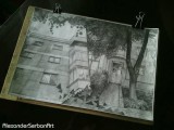 Reproduceri fotografii grafica arhitectura veche tablouri desenate in creion tuș negru sau pictura pe panza, Portrete, Carbune, Realism, ART