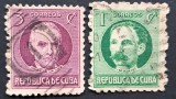 Cuba &ndash; Jos&eacute; de la Luz 3&cent; &amp; Jos&eacute; Mart&iacute; 1&cent; &ndash; timbre clasice obliterate