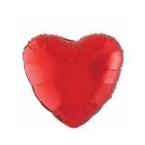 Balon Folie Metalizat Inima Rosie - 45 cm