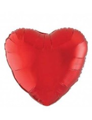 Balon Folie Metalizat Inima Rosie - 45 cm foto