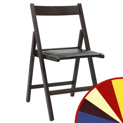 SCAUN BASIC T - CADRU WENGE - IMITATIE PIELE - DIVERSE CULORI - Visiniu 21902 foto