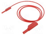 Cablu de măsurare Hirschmann T&amp;M 10A 1kV roșu 1m cu izolație