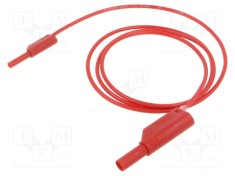 Cablu de măsurare Hirschmann T&amp;M 10A 1kV roșu 1m cu izolație