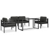 VidaXL Set mobilier de grădină cu perne, 5 piese, antracit, aluminiu 49236