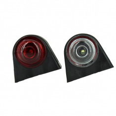 Lampa laterala gabarit cu LED Rosu-Alb 24V E4-Mark COD: BK69054 ( pret/buc ) foto