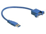Cablu USB A DELOCK 0,25m Albastru 24AWG 30AWG Cod 86994