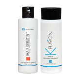 Kit Tratament cu keratina K Fusion+sampon clarifiant L&#039;Kerabelle 100ml