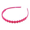 Bentita decorabila din plastic pentru par Crisalida, latime 1.2 cm, Fucsia