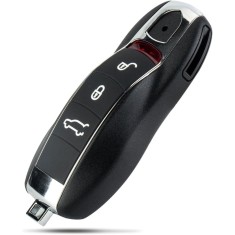 Cheie Auto Completa Programabila, compatibila Porsche Cayenne, 911, Boxster &ndash; 3 butoane, FCC KR55WK50138 / KR55WK50136, cu cip si baterie