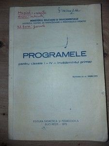 Programele pentru clasele 1-4 invatamintul primar foto
