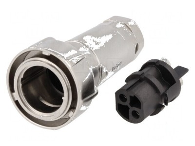 Conector circular mufă mamă PIN: 2 Buccaneer 7000 nichelat foto