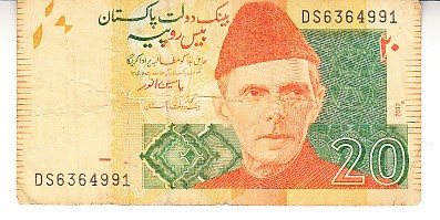 M1 - Bancnota foarte veche - Pakistan - 20 rupee - 2012 foto