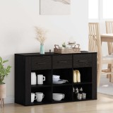 vidaXL Bufet cu sertar Stejar Negru 100 x 30 x 59,5 cm Lemn compozit 881149