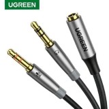 Cablu adaptor audio Ugreen 30619 Jack 3.5 mm 4 contacte la 2x Jack 3.5 mm Microfon si Casti Stereo