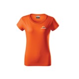 Cumpara ieftin Tricou dama inscriptionat SHR Motors portocaliu, Non Brand