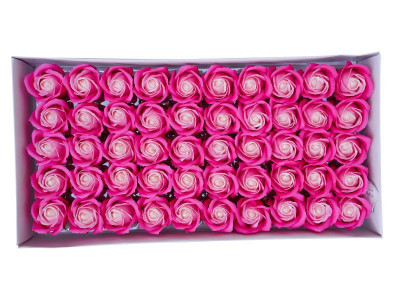 Trandafiri sapun bicolor pentru aranjamente florale set 50 buc, model 5 foto