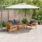 Set bistro 4 buc. Maro Lemn Solid de Acacia - 4