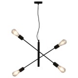 Cumpara ieftin Lustra cu becuri cu filament, negru, 2 W, E27