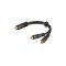 Cablu adaptor RCA mama la 2x RCA tata OFC dublu ecranat 0.2m Goobay