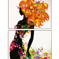 Tablou multicanvas 2 piese Girl 2, 70 x 100 cm