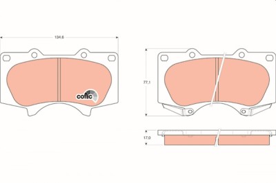TRW GDB3364 COTEC set placute frana,frana disc foto