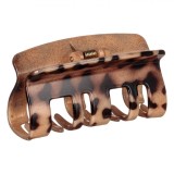 Clamă Păr Femei, Model Leopard, Bej, 8.5 cm, Oem