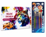 Cumpara ieftin Set creativ pentru desen &ndash; Bloc de desen TYPA + 6 pensule ErichKrause